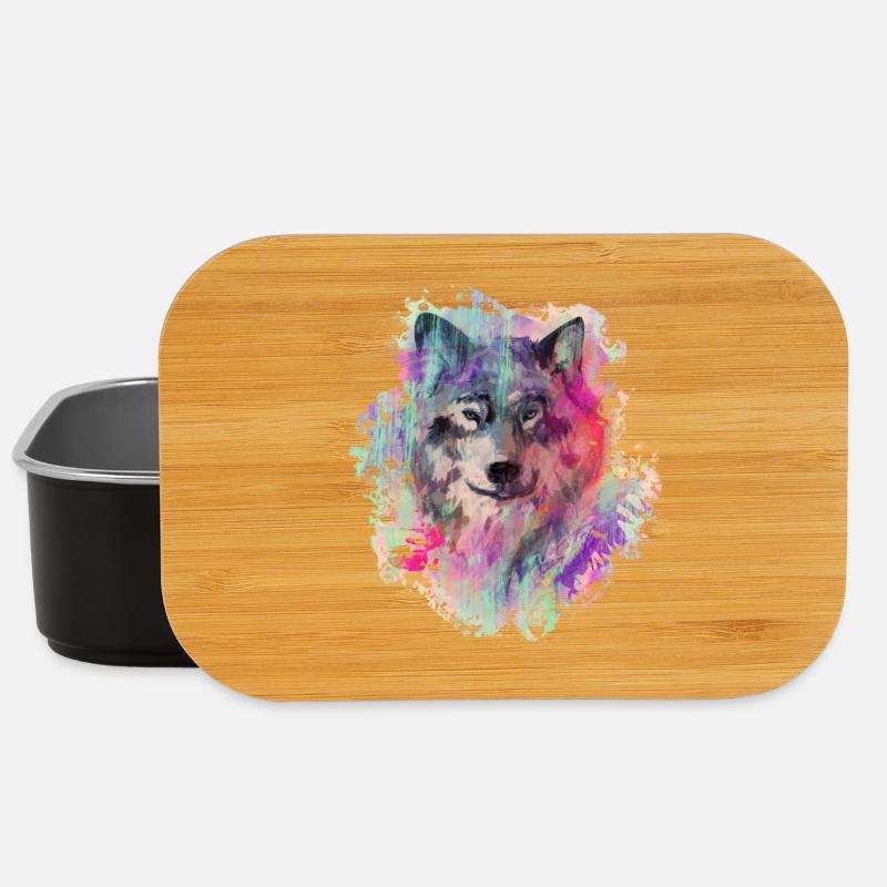Wolf in the North Colour version - Lunch Box - black