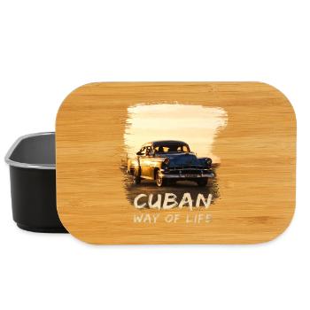 Kuba, Cuba, Cuban way of life, Oldtimer, Urlaub - Lunch Box - Schwarz - Vorne