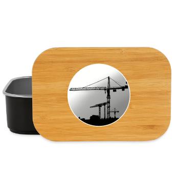 Crane operator crane - Lunch Box - black - Front
