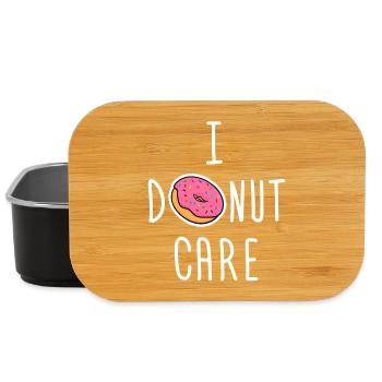 Donut cookie snacking funny sayings humor funny - Lunch Box - black - Front