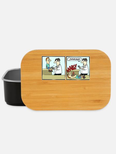 Cartoon Fussball Fussballer Comic Lustig Witzig - Lunch Box - Schwarz