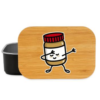 Dab Dabbing peanut butter jar - Lunch Box - Schwarz - Vorne