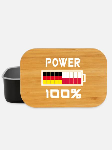 Deutschland und Polen Power 100% - Lunch Box - Schwarz