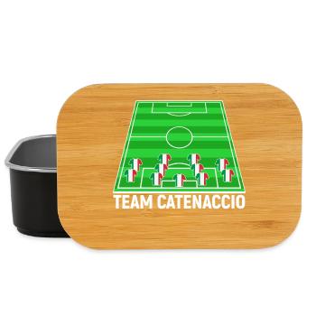 Italien Fussballteam Mannschaft Catenaccio Fan - Lunch Box - Schwarz - Vorne