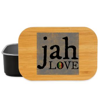 Jah Love Graffiti Design - Boîte à goûter - noir - Devant