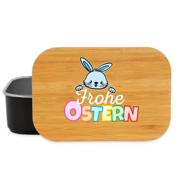 Osterhase Frohe Ostern Gesicht Süß Osterhäschen - Lunch Box - Schwarz - Vorne