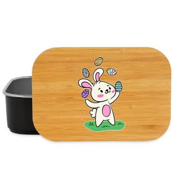 Osterhase Osterhäschen Ostereier Frohe Ostern - Lunch Box - Schwarz - Vorne