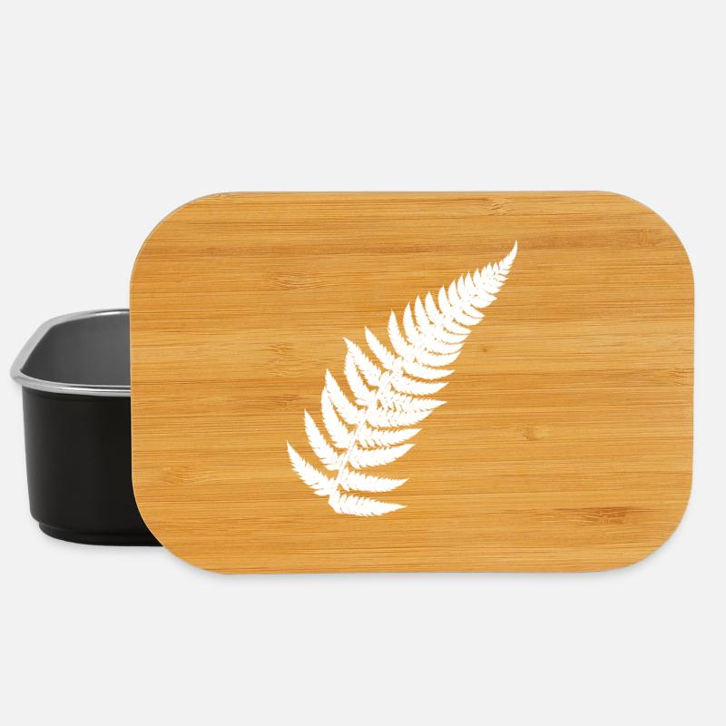 Kontrastierende Farnfeder - Lunch Box - Schwarz