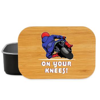 Motorbike motorbikes racing driver biker motorsport - Lunch Box - black - Front