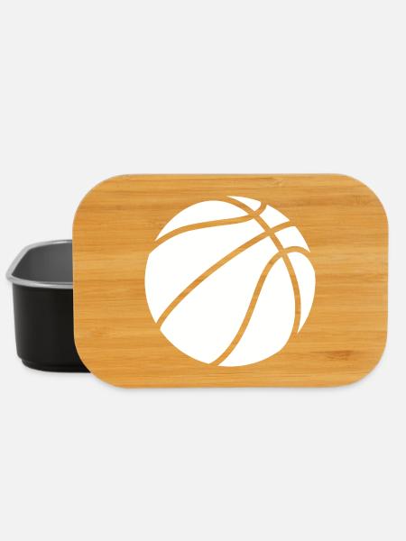 Basketball logo white - Lunch Box - black