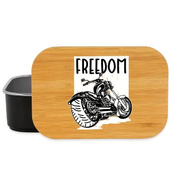 Déclaration de liberté sauvage de motards moto - Boîte à goûter - noir - Devant