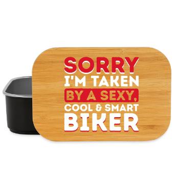Biker motorcyclist motorcycle motorbikes saying - Lunch Box - black - Front