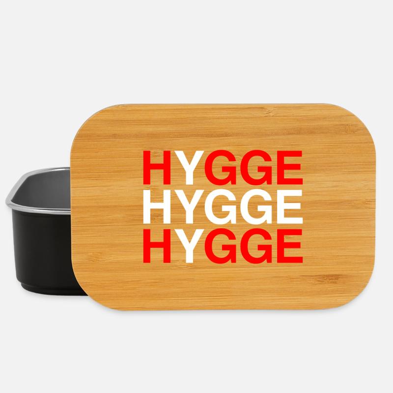 HYGGE Dänemark Denmark Dänische Flagge - Lunch Box - Schwarz