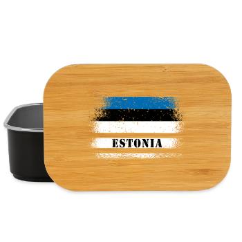 Estonia vintage flag - Lunch Box - black - Front