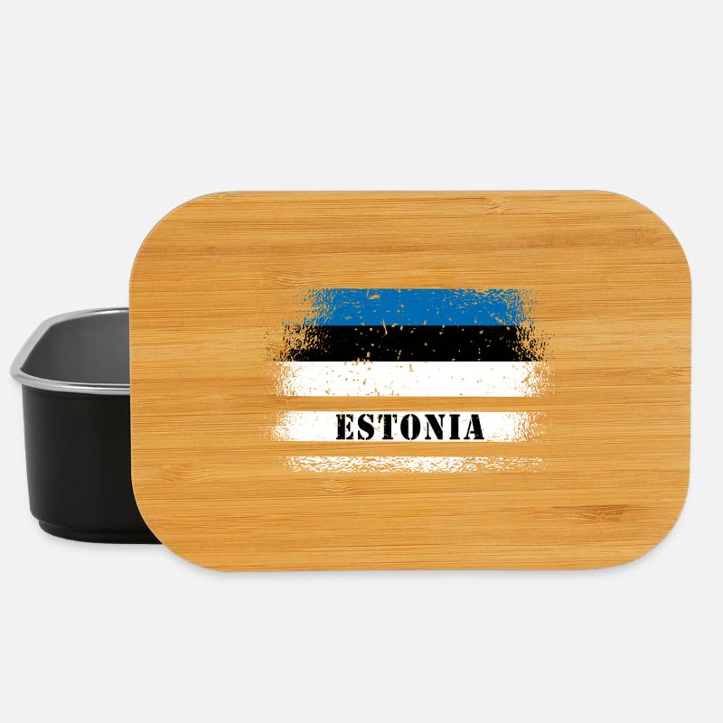 Estland Vintage Flagge - Lunch Box - Schwarz