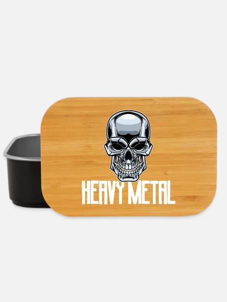 Musique heavy metal métal rock musique crâne musique - Boîte à goûter - noir