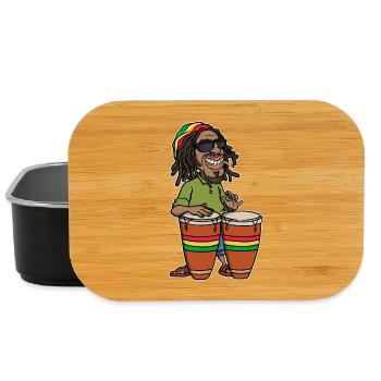 Reggae Reggaeton Jamaïque Reggae Music Ragga Rasta - Boîte à goûter - noir - Devant