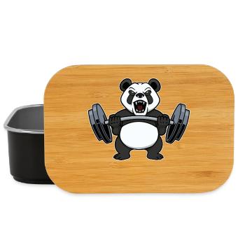Weight lifting dumbbell workout gym workout - Lunch Box - black - Front