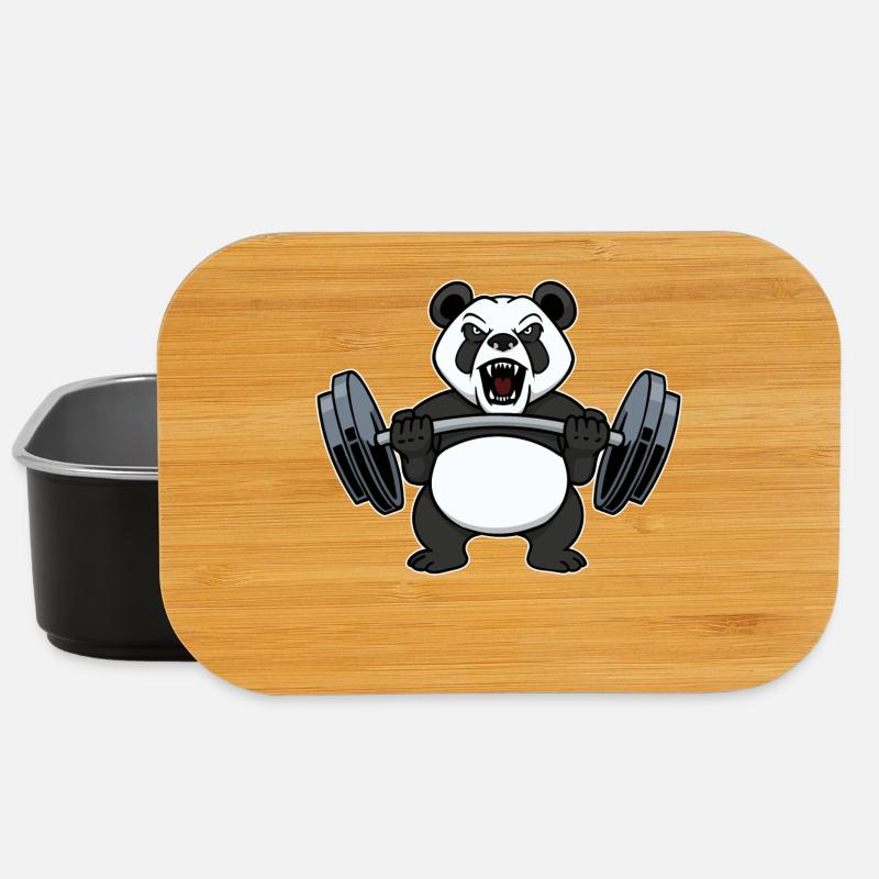 Weight lifting dumbbell workout gym workout - Lunch Box - black
