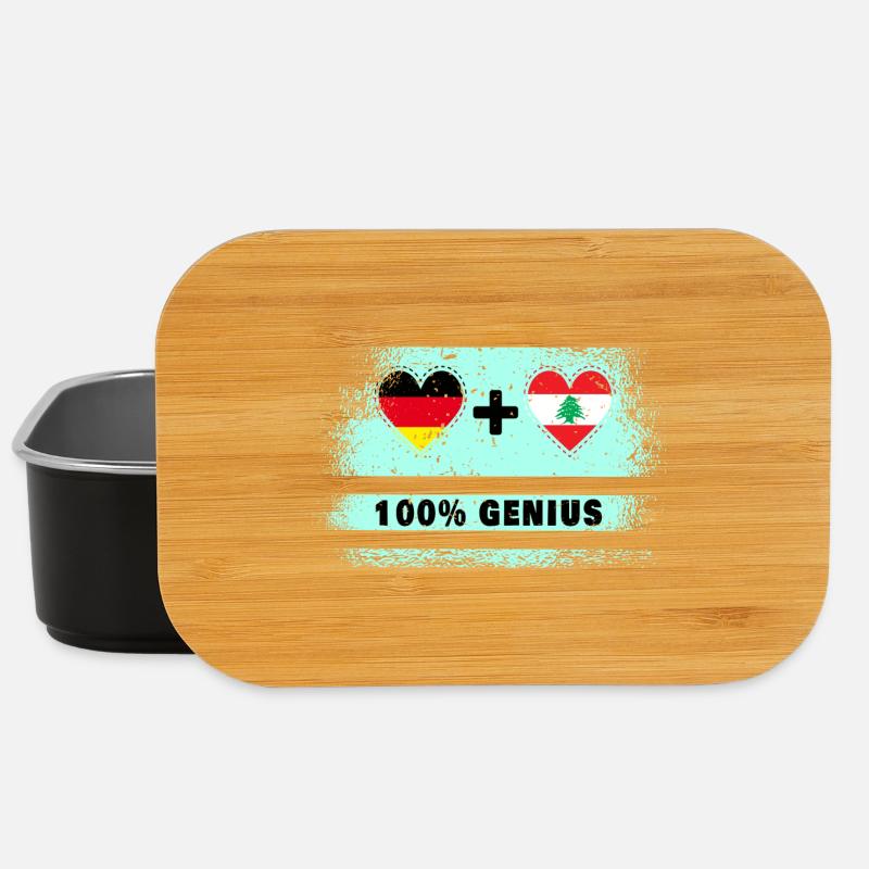 Deutschland und Libanon 100% Genial / Geschenk - Lunch Box - Schwarz