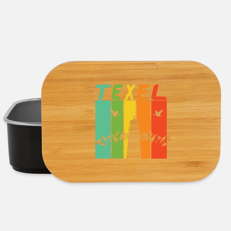 Texel Leuchtturm Design / Geschenk - Lunch Box - Schwarz
