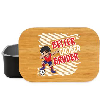 Bester Großer Bruder.. Fußball Dabbing - Lunch Box - Schwarz - Vorne