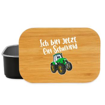 Ich Bin Jetzt Ein Schulkind Traktor - Lunch Box - Schwarz - Vorne