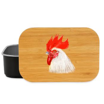 Hahnenkopf Farbenspiel Illustration - Lunch Box - Schwarz - Vorne