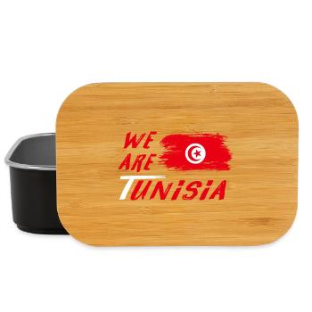 We are Tunesien Design / Geschenkidee - Lunch Box - Schwarz - Vorne