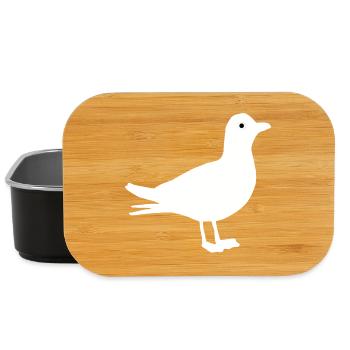 Seagull silhouette, birds, seafaring motifs - Lunch Box - black - Front