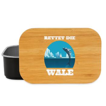 Rettet die Wale Shirt - Lunch Box - Schwarz - Vorne