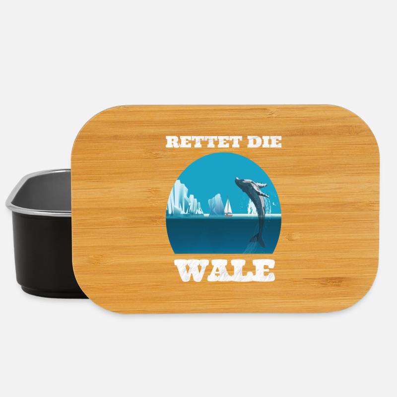 Rettet die Wale Shirt - Lunch Box - Schwarz