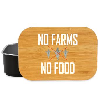 Pas de fermes, pas de nourriture - Boîte à goûter - noir - Devant