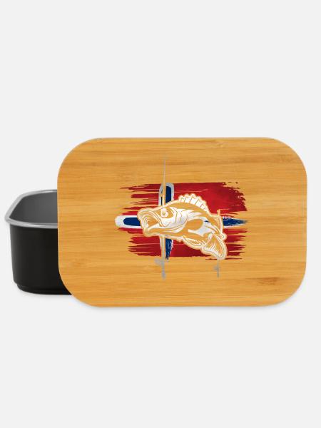 Norwegen Angeln - Lunch Box - Schwarz