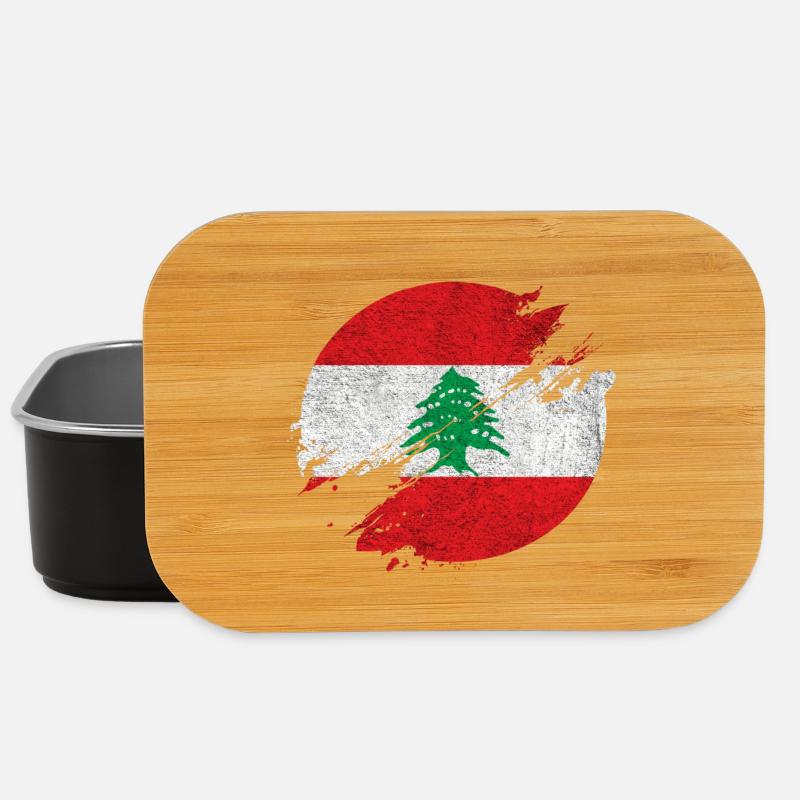 Lebanon Vintage Circle / Gift Idea - Lunch Box - black