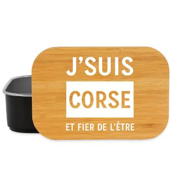 JE SUIS CORSE ET FIER DE L'ETRE - Boîte à goûter - noir - Devant