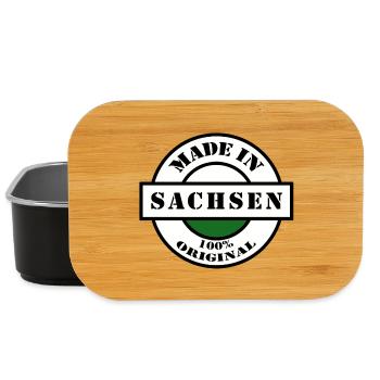 MADE IN SACHSEN Dresden Leipzig Naissance Cadeau - Boîte à goûter - noir - Devant