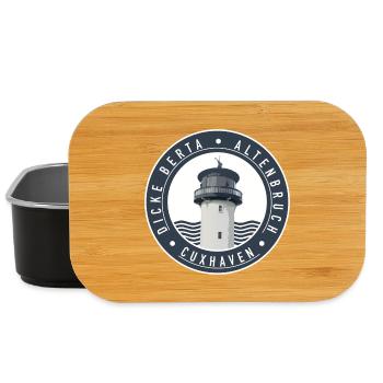 Leuchtturm Dicke Berta - Altenbruch (Cuxhaven) - Lunch Box - Schwarz - Vorne