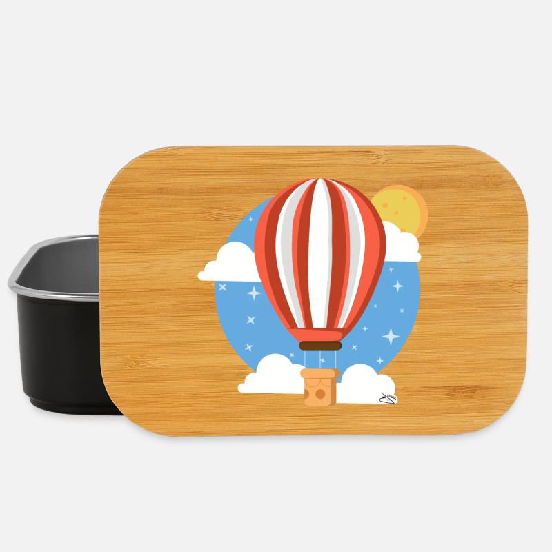 Bunter Himmelsballon - Lunch Box - Schwarz