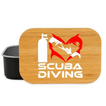 I Love Scuba Diving with Sharks Girl Edition - Lunch Box - black - Front