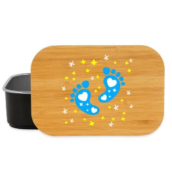 Babyfüße Nachwuchs Schwangerschaft Baby Geburt - Lunch Box - Schwarz - Vorne