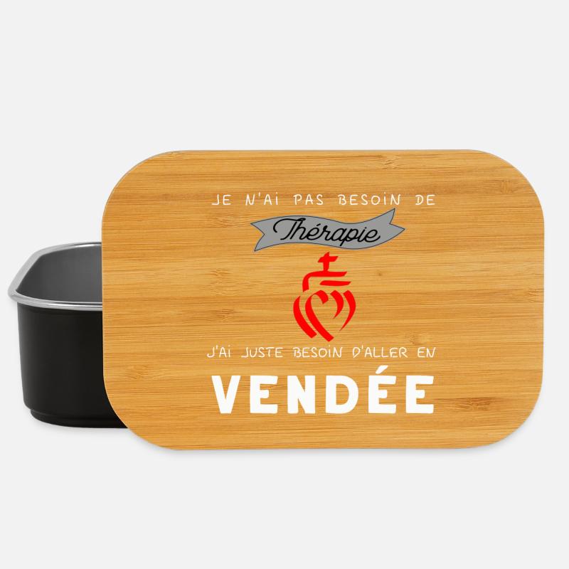 Vendee thérapie humour tee - Boîte à goûter - noir