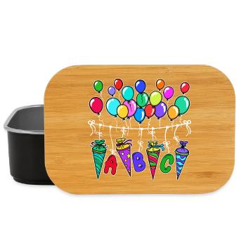 Balloon School Bag School Start School Sugar Bag - Lunch Box - black - Front