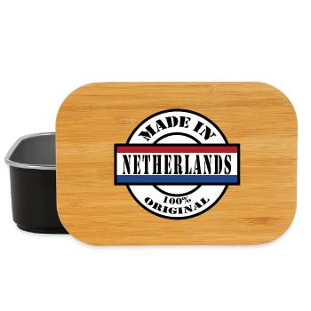 MADE IN NETHERLANDS Hollande Cadeau - Boîte à goûter - noir - Devant