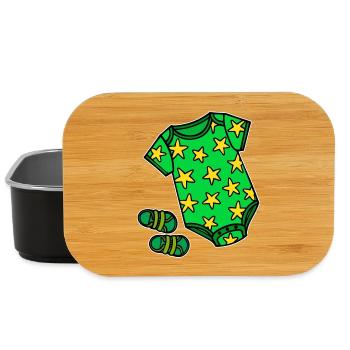 Strampler Baby Schwanger - Lunch Box - Schwarz - Vorne