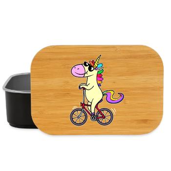 Licorne Cool Drôle de design lunettes de soleil - Boîte à goûter - noir - Devant