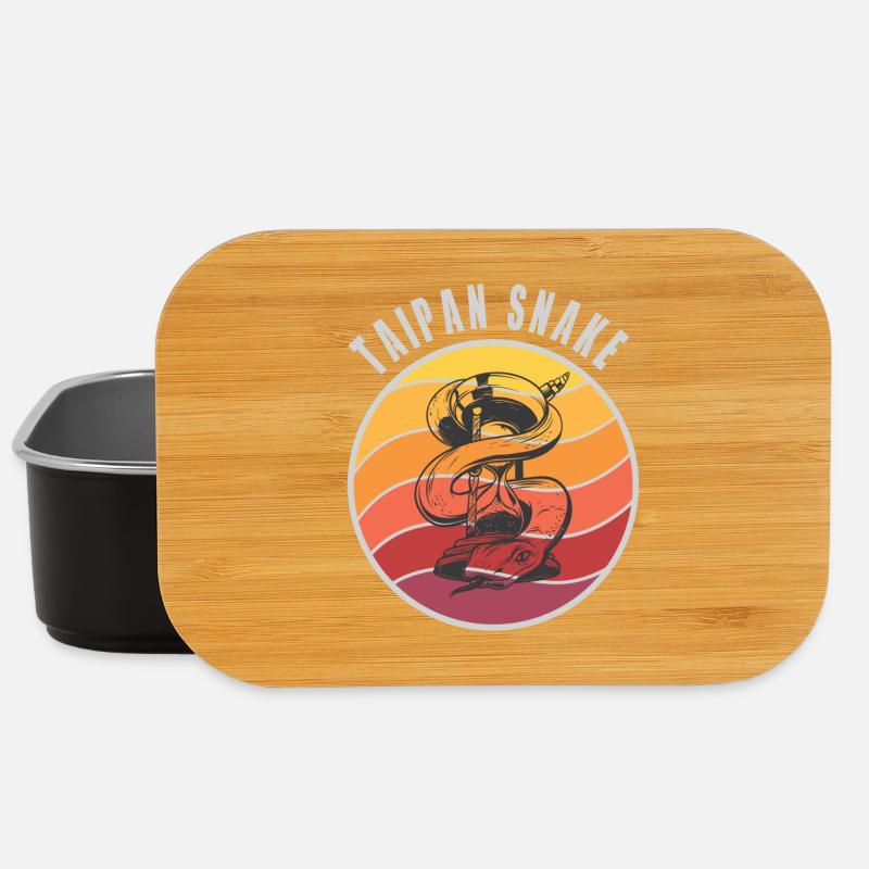 Taipan Schlangen Design / Geschenkidee - Lunch Box - Schwarz