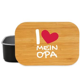 Ich liebe mein Opa - Lunch Box - Schwarz - Vorne