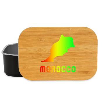 Maroc Arc-en-ciel Plan design / cadeau - Boîte à goûter - noir - Devant
