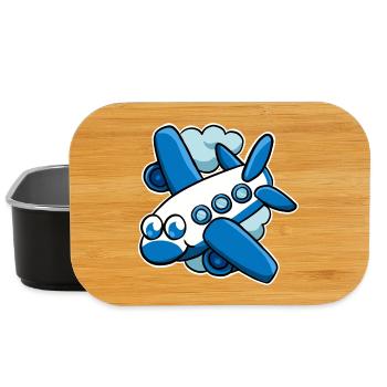 airplane - Lunch Box - black - Front
